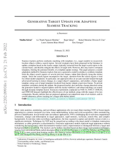 Generative Target Update for Adaptive Siamese Tracking