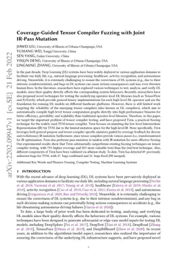 Coverage-Guided Tensor Compiler Fuzzing with Joint IR-Pass Mutation