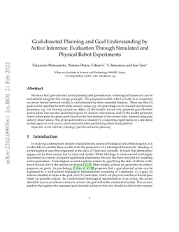 Goal-directed Planning and Goal Understanding by Active Inference:
  Evaluation Through Simulated and Physical Robot Experiments