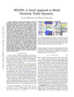 RTGNN: A Novel Approach to Model Stochastic Traffic Dynamics
