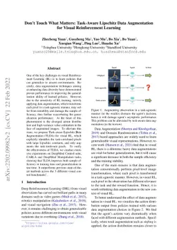 Don't Touch What Matters: Task-Aware Lipschitz Data Augmentation for
  Visual Reinforcement Learning