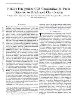 Holistic Fine-grained GGS Characterization: From Detection to Unbalanced
  Classification