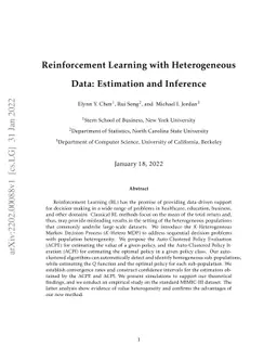 Reinforcement Learning with Heterogeneous Data: Estimation and Inference
