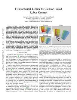 Fundamental Limits for Sensor-Based Robot Control