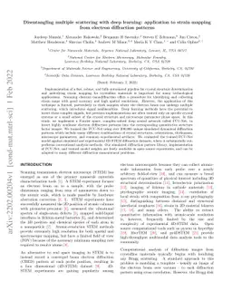 Disentangling multiple scattering with deep learning: application to
  strain mapping from electron diffraction patterns