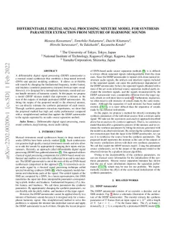 Differentiable Digital Signal Processing Mixture Model for Synthesis
  Parameter Extraction from Mixture of Harmonic Sounds