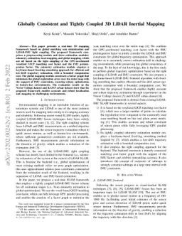 Globally Consistent and Tightly Coupled 3D LiDAR Inertial Mapping