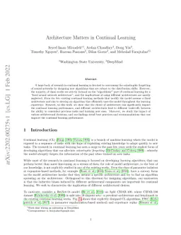 Architecture Matters in Continual Learning