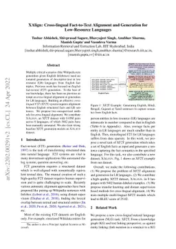 XAlign: Cross-lingual Fact-to-Text Alignment and Generation for
  Low-Resource Languages