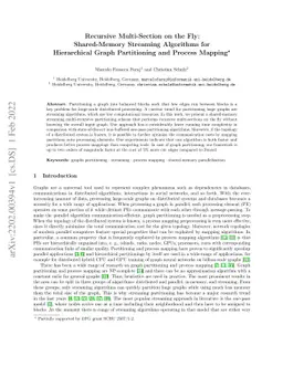 Recursive Multi-Section on the Fly: Shared-Memory Streaming Algorithms
  for Hierarchical Graph Partitioning and Process Mapping