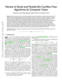 Review of Serial and Parallel Min-Cut/Max-Flow Algorithms for Computer
  Vision