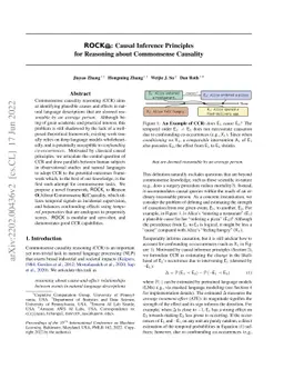 ROCK: Causal Inference Principles for Reasoning about Commonsense
  Causality