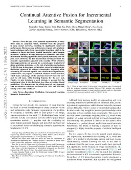 Continual Attentive Fusion for Incremental Learning in Semantic
  Segmentation