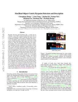 Sim2Real Object-Centric Keypoint Detection and Description