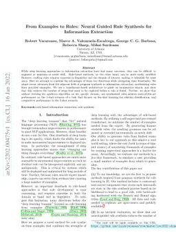 From Examples to Rules: Neural Guided Rule Synthesis for Information
  Extraction
