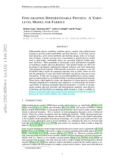 Fine-grained differentiable physics: a yarn-level model for fabrics