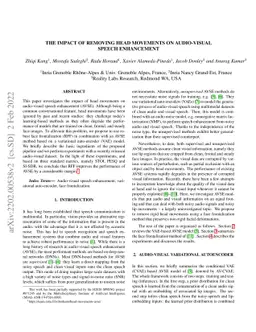 The impact of removing head movements on audio-visual speech enhancement