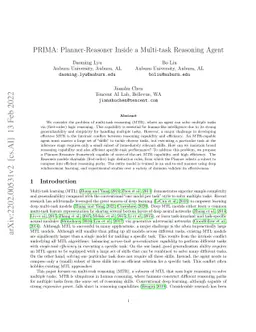 PRIMA: Planner-Reasoner Inside a Multi-task Reasoning Agent