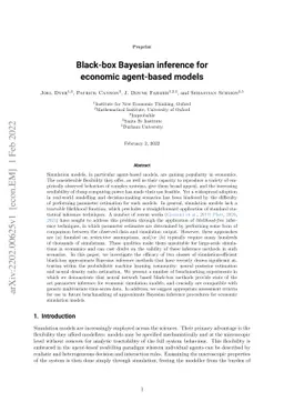 Black-box Bayesian inference for economic agent-based models