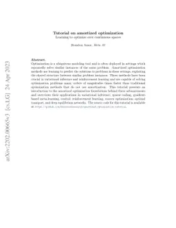 Tutorial on amortized optimization