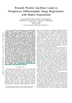 Towards Positive Jacobian: Learn to Postprocess Diffeomorphic Image
  Registration with Matrix Exponential