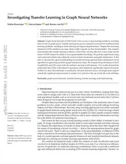 Investigating Transfer Learning in Graph Neural Networks