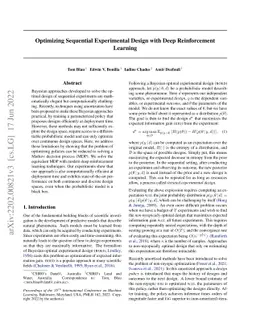 Optimizing Sequential Experimental Design with Deep Reinforcement
  Learning