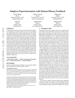 Adaptive Experimentation with Delayed Binary Feedback