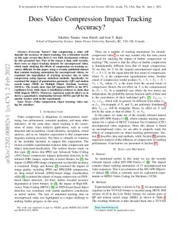 Does Video Compression Impact Tracking Accuracy?
