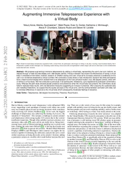 Augmenting Immersive Telepresence Experience with a Virtual Body