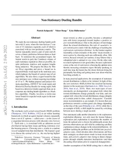 Non-Stationary Dueling Bandits