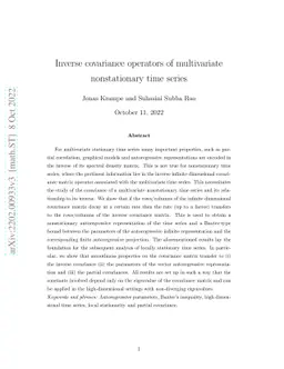 Inverse covariance operators of multivariate nonstationary time series