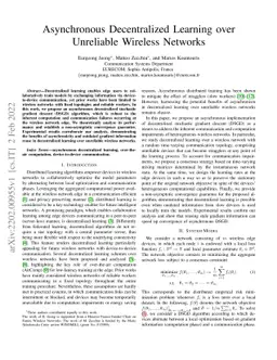 Asynchronous Decentralized Learning over Unreliable Wireless Networks