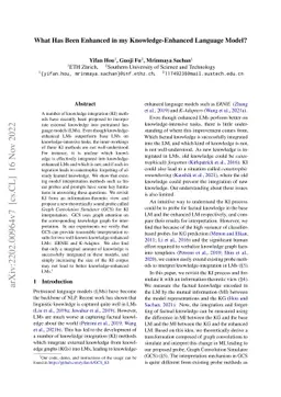 What Has Been Enhanced in my Knowledge-Enhanced Language Model?