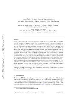 Modularity-Aware Graph Autoencoders for Joint Community Detection and
  Link Prediction