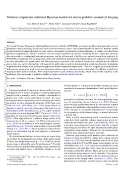 Posterior temperature optimized Bayesian models for inverse problems in
  medical imaging