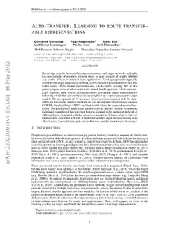 Auto-Transfer: Learning to Route Transferrable Representations