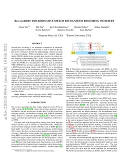 RescoreBERT: Discriminative Speech Recognition Rescoring with BERT