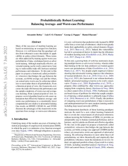 Probabilistically Robust Learning: Balancing Average- and Worst-case
  Performance