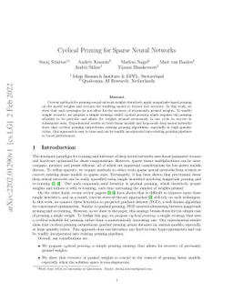Cyclical Pruning for Sparse Neural Networks