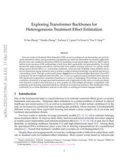 Exploring Transformer Backbones for Heterogeneous Treatment Effect
  Estimation