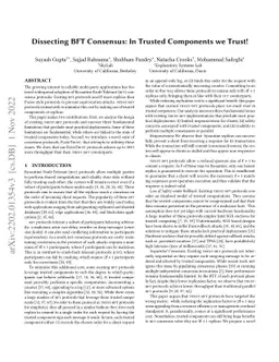 Dissecting BFT Consensus: In Trusted Components we Trust!