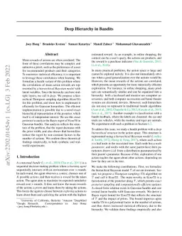 Deep Hierarchy in Bandits