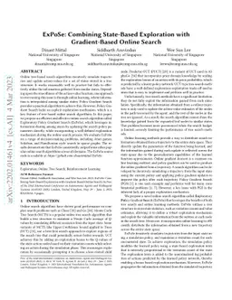 ExPoSe: Combining State-Based Exploration with Gradient-Based Online
  Search