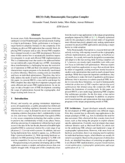 HECO: Fully Homomorphic Encryption Compiler