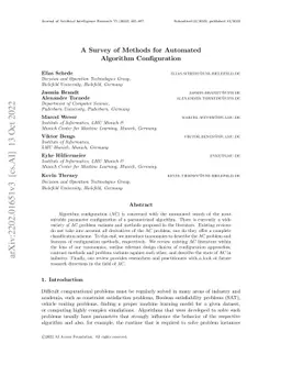 A Survey of Methods for Automated Algorithm Configuration