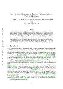 Log-Euclidean Signatures for Intrinsic Distances Between Unaligned
  Datasets