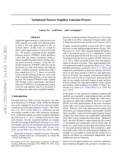 Variational Nearest Neighbor Gaussian Process