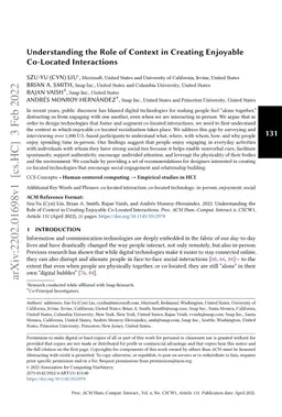 Understanding the Role of Context in Creating Enjoyable Co-Located
  Interactions
