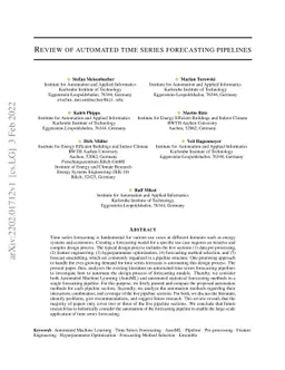Review of automated time series forecasting pipelines